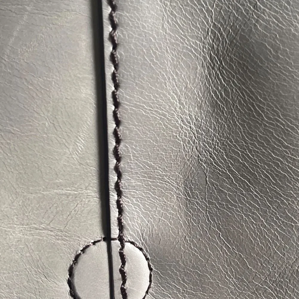 Hobo Elan Small Grey Crossbody  Bag With Brass Circle Hardware‎